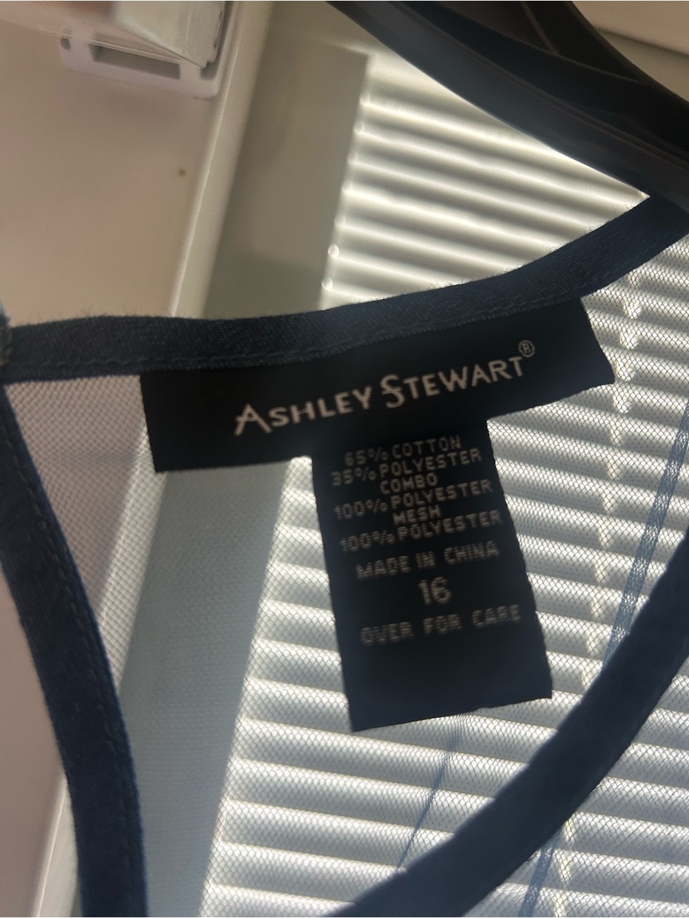 Ashley Stewart Navy Ruffle Mesh Crop Top with Gold Zip - Picture 4 of 4